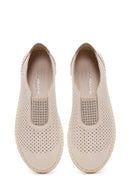 Woman Cream Leather Comfort Shoes | Derimod