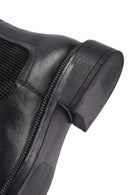 Women's Black Leather Chelsea Boot | Derimod