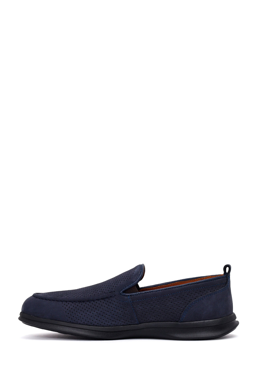 Male Navy Nubuck Leather Loafer