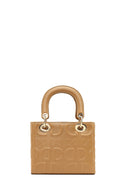 Women's Beige Long Strap Printed Mini Shoulder Bag | Derimod