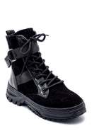 Women's Suede Leather Thick Soled Boots | Derimod