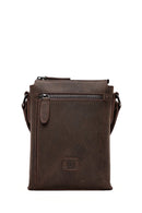 Men's Brown Leather Messenger Bag | Derimod