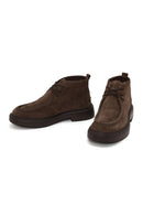 Male Mink Lace-Up Thick-Soled Suede Casual Boots | Derimod