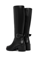 Women's Black Heeled Zippered Casual Boots | Derimod