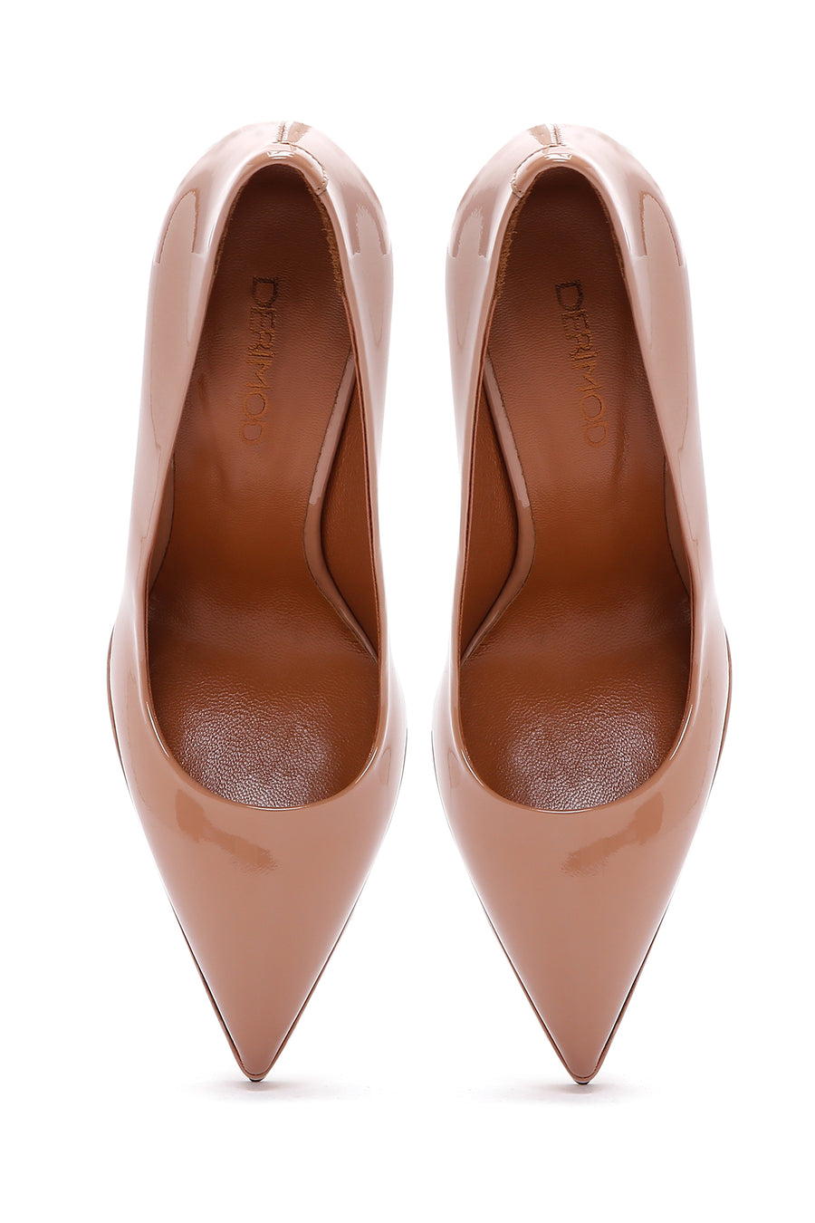 Women's Beige Patent Leather Plaftorm Stiletto