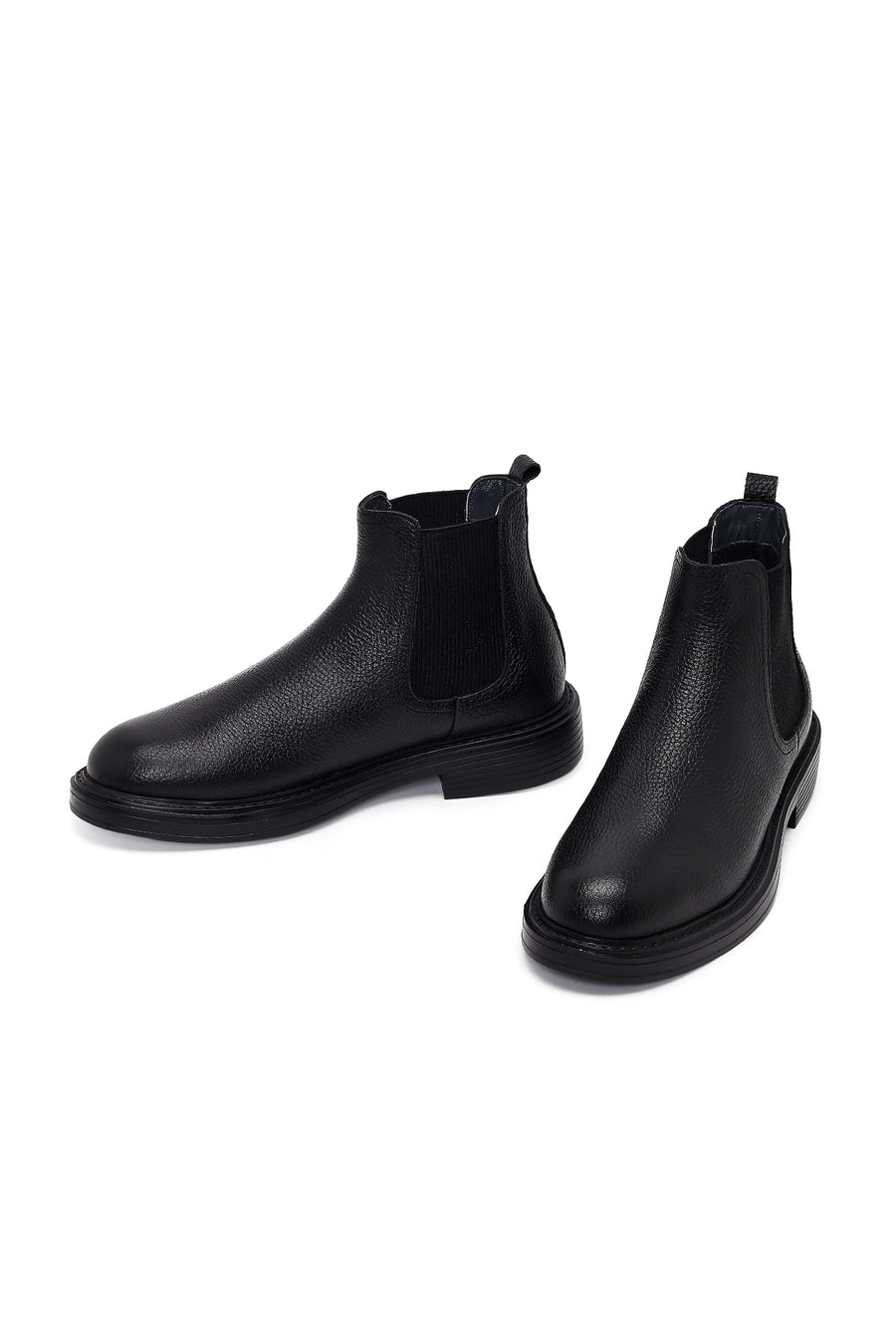 Men's Black Leather Chelsea Boots