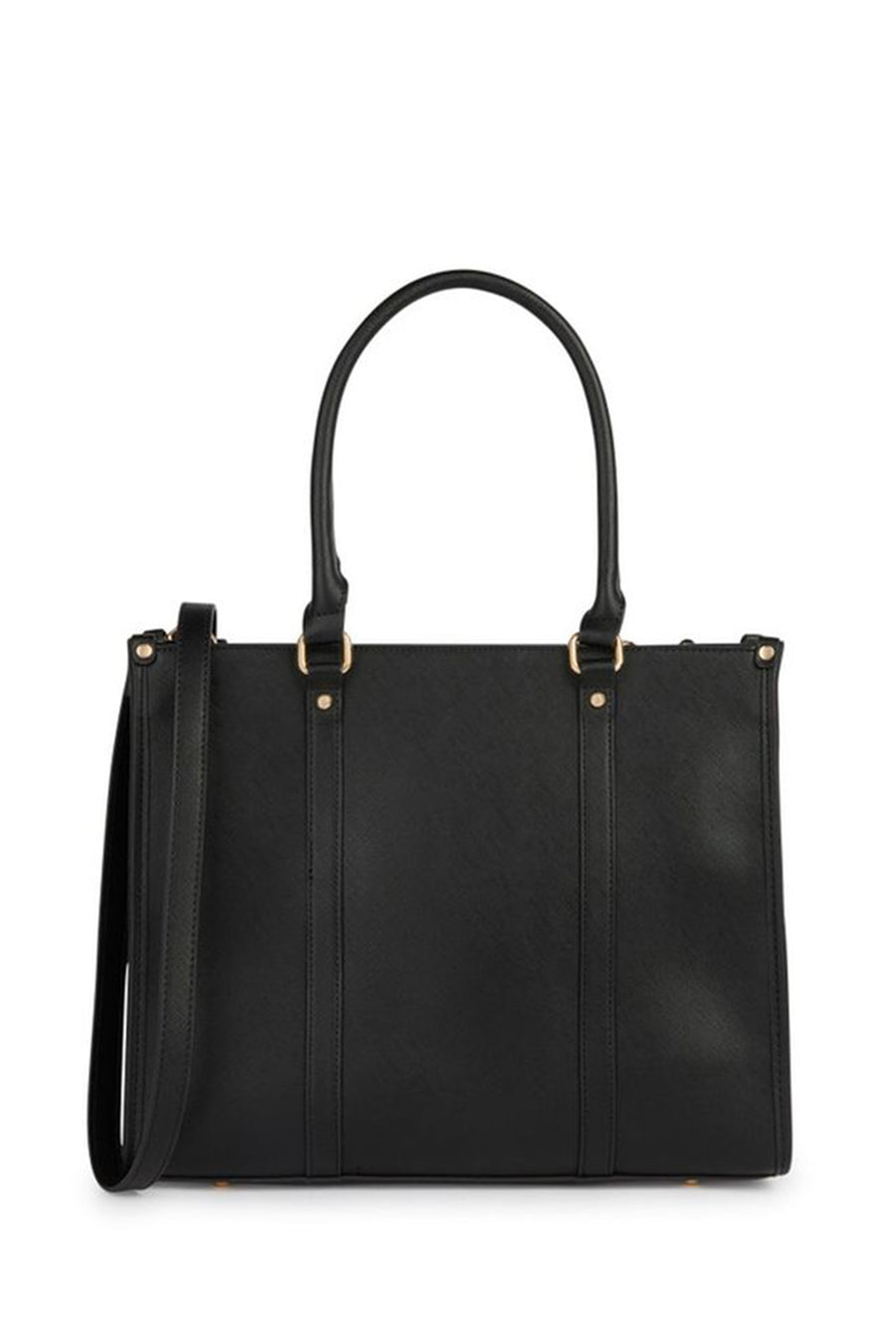 Geox Women's Black Ameris M Long Strap Leather Crossbody Bag
