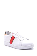 Women's Leopard Detailed Leather Sneaker | Derimod