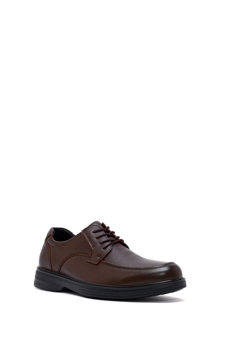 Men's Brown Lace Up Leather Casual Shoes