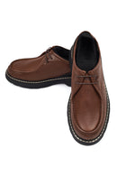 Men's Brown Lace-Up Thick Sole Leather Casual Shoes | Derimod