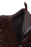 Male Brown Zip Closure Leather Boots | Derimod