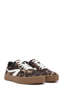 Women's Leopard Lace-Up Chunky Sole Sneakers | Derimod
