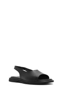 Women's Black Leather Sandals | Derimod