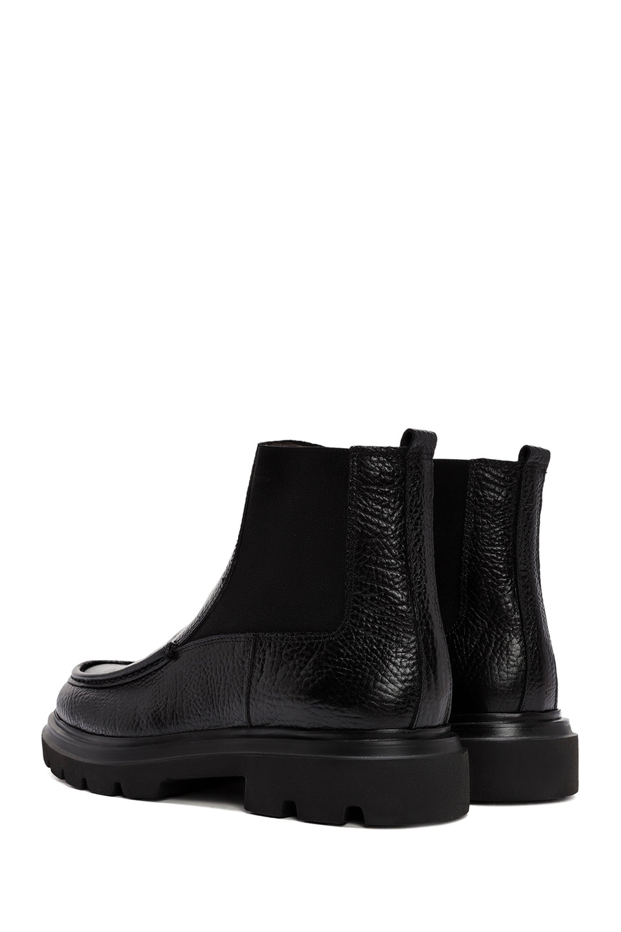 Men's Black Leather Casual Chelsea Boots