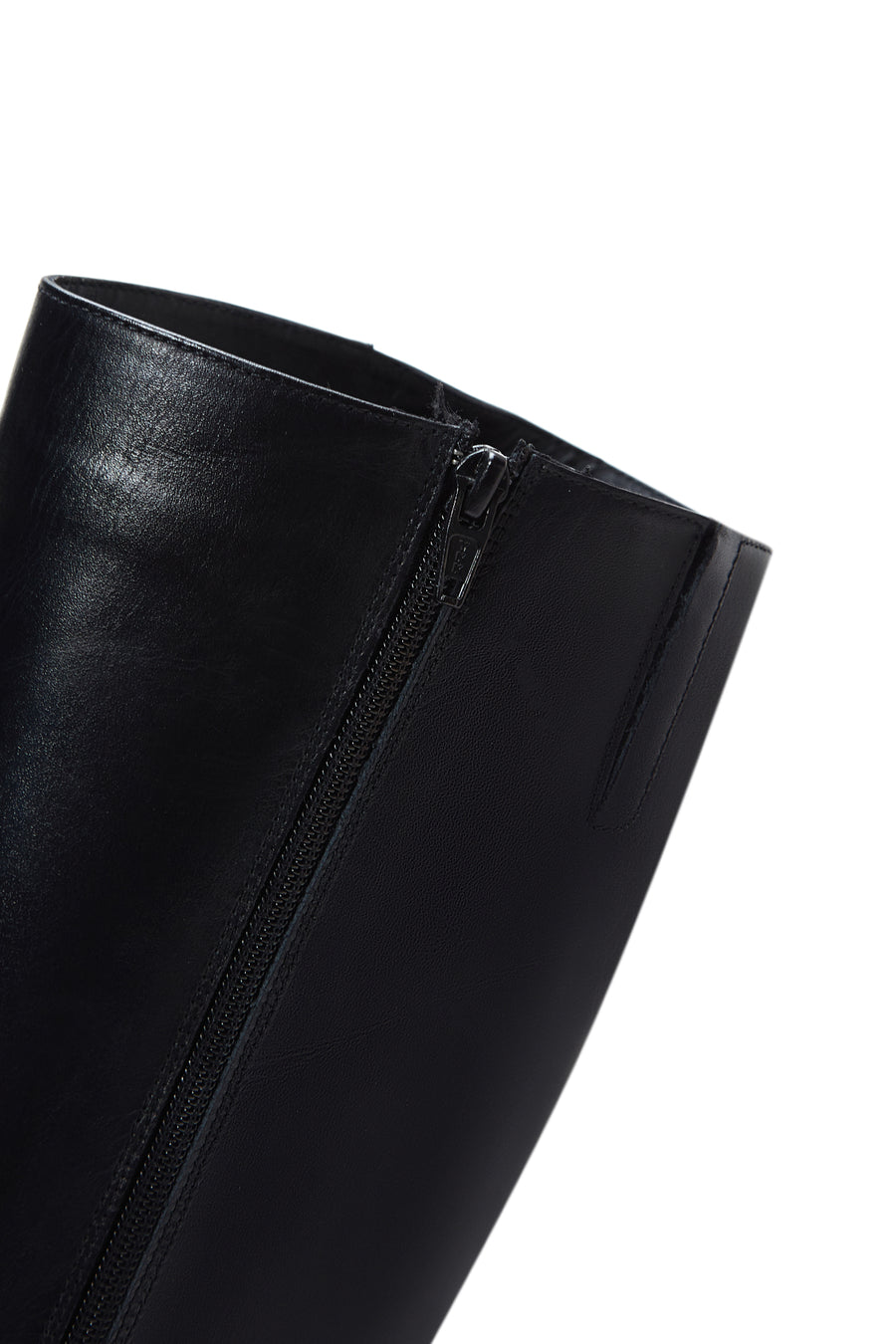 Women's Black Leather Buckle Boots