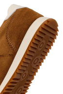 Woman Tan Lace-Up Suede Leather Sneakers | Derimod