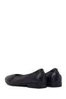 Woman Black Leather Ballet Flat | Derimod
