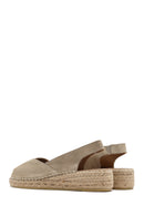 Kadın Bej Süet Espadril Sandalet | Derimod