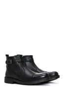 Men's Leather Zippered Boots | Derimod