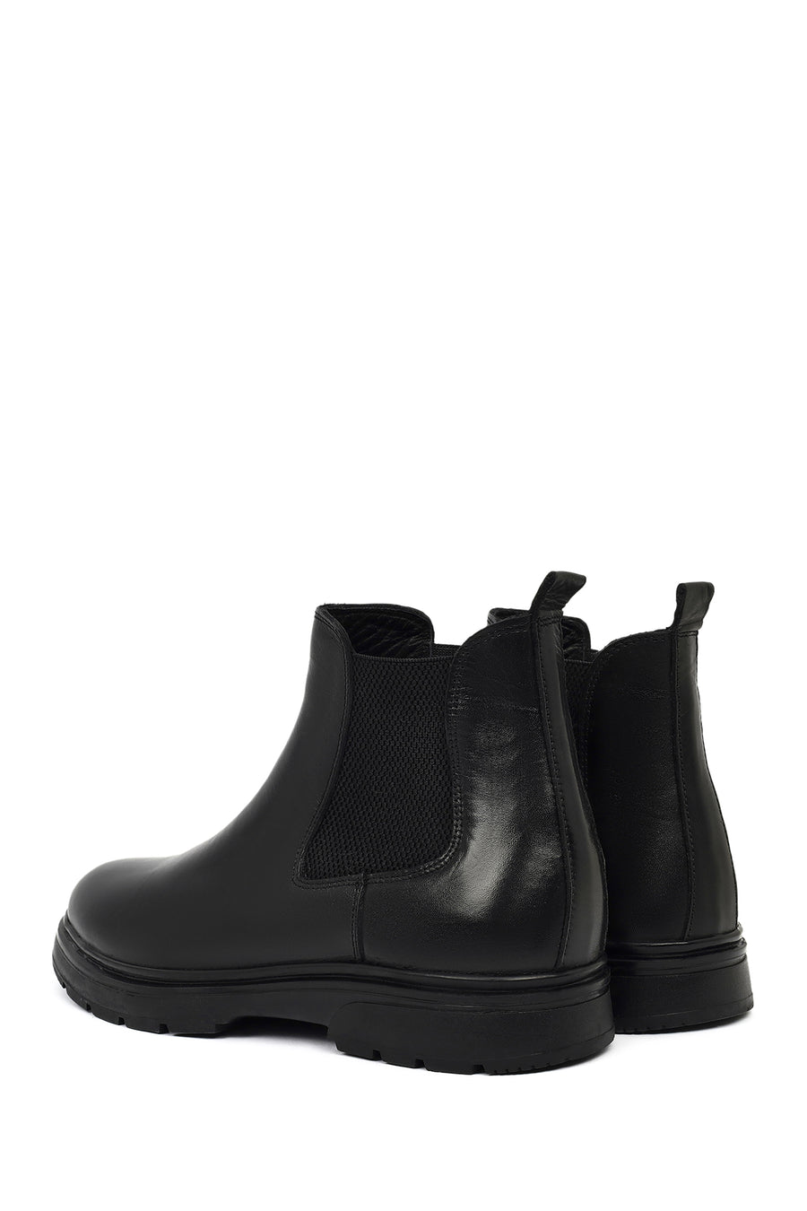 Men's Black Leather Chelsea Boots