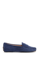 Kadın Lacivert Süet Deri Loafer | Derimod
