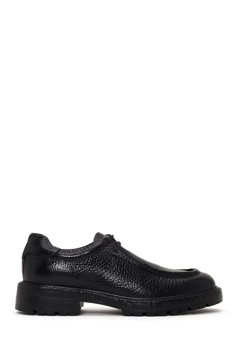 Derimod Black Erkek Siyah Bağcıklı Deri Casual Ayakkabı WM750017DF | Derimod