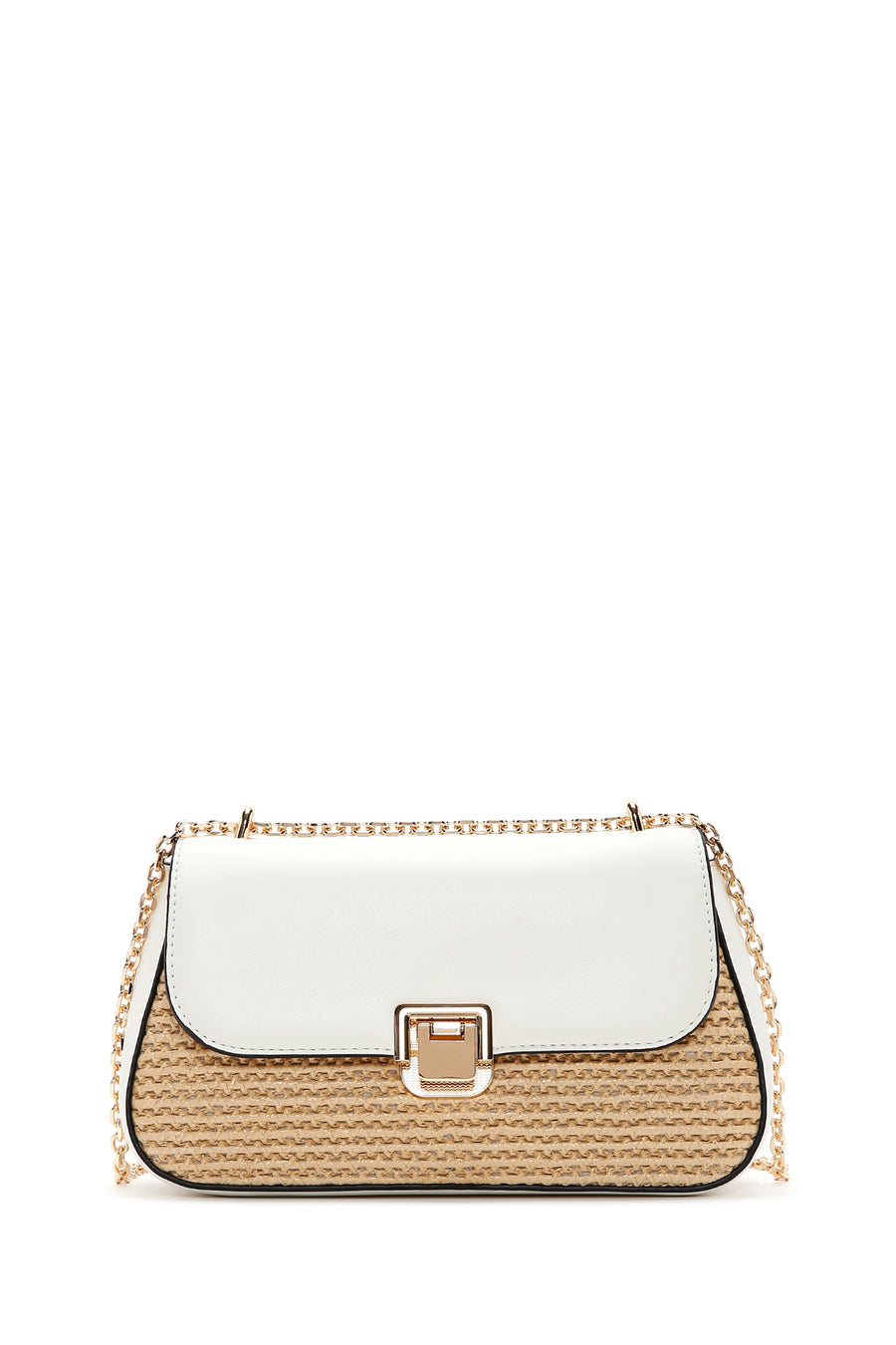 Women's Cream Long Straw Shoulder Bag 25SBD281414 | Derimod