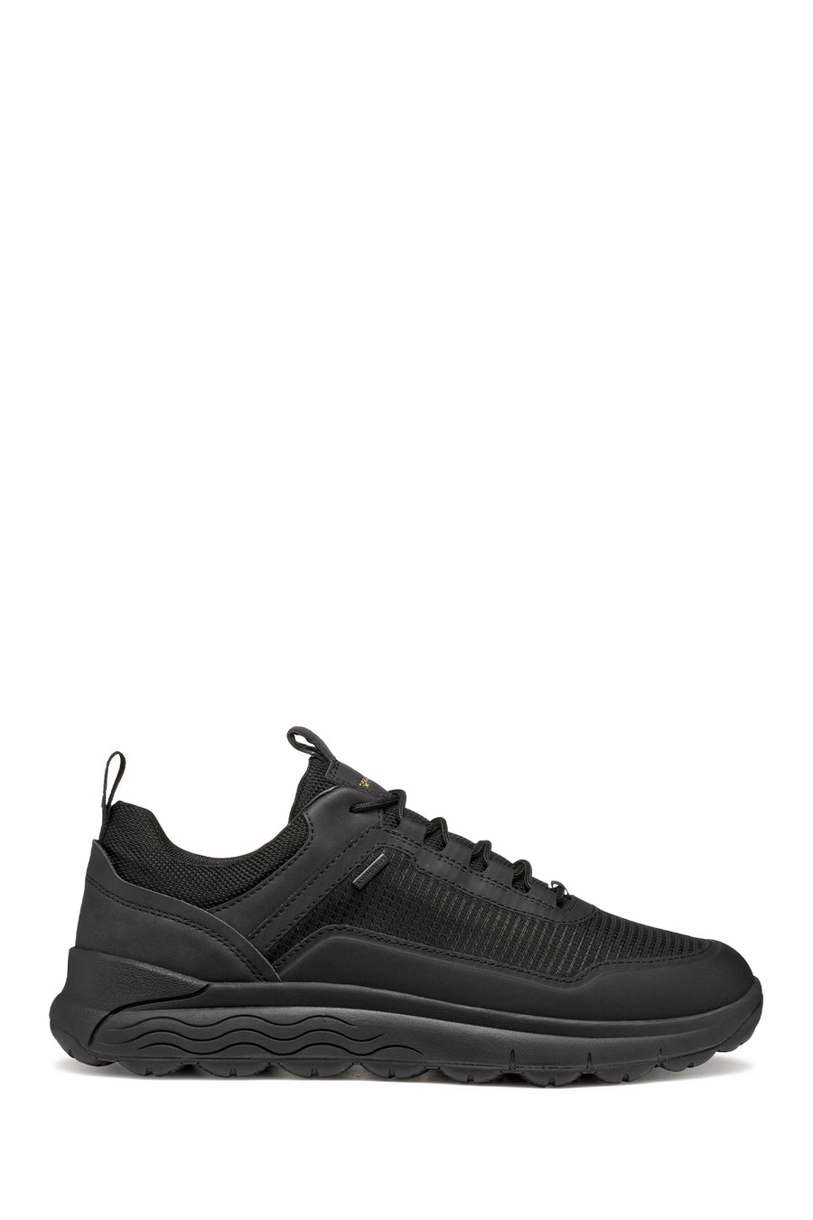 Geox Men Black U Spherica 4X4 B Abx A - Text+ Lace-Up Thick-Soled Fabric Sneaker U56FDA0119JC9999 | Derimod