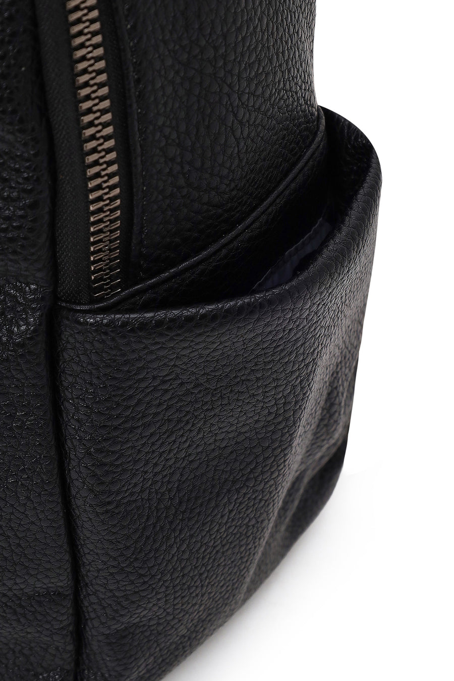 Woman Black Long-Strap Backpack