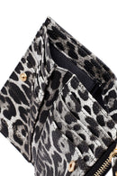 Women's Black Leopard Wallet | Derimod