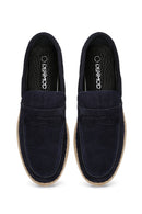 Erkek Lacivert Süet Deri Casual Loafer | Derimod
