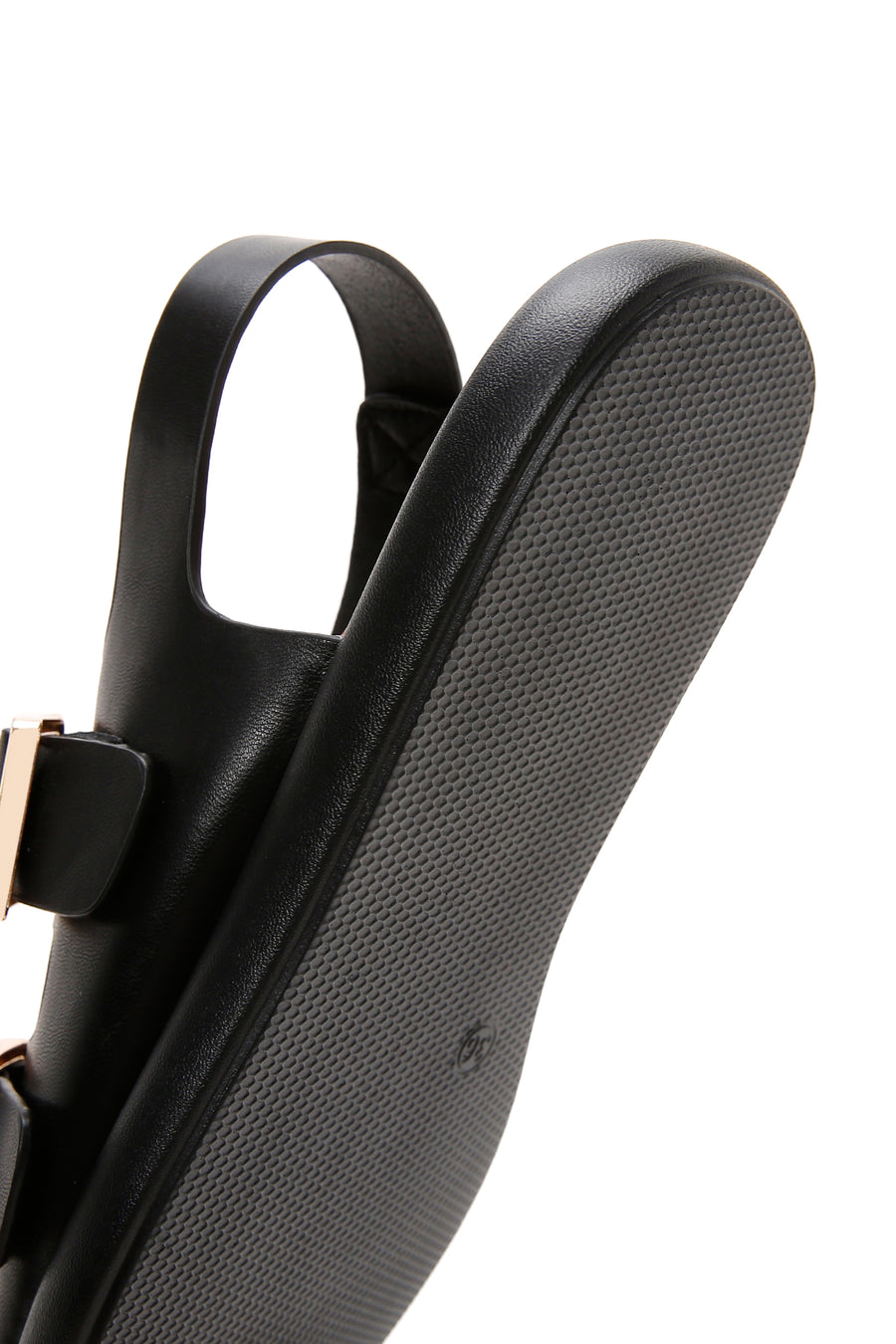Women's Black Double Buckle Sandals