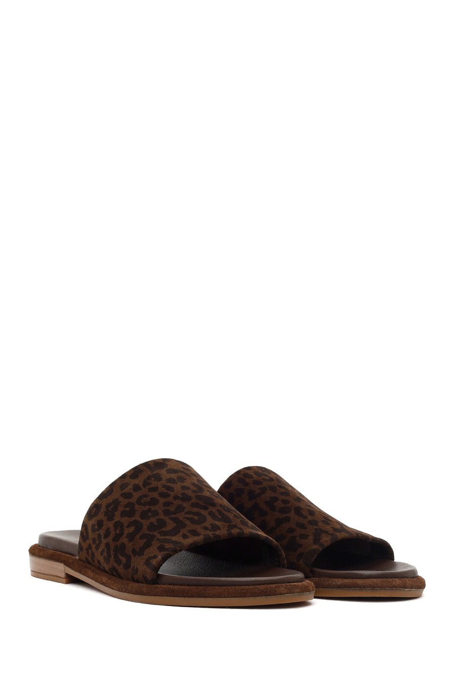 Women's Leopard Suede Leather Slippers