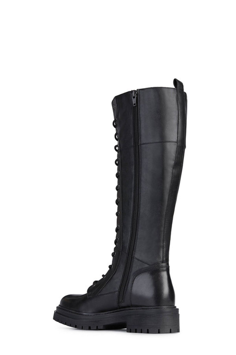 Geox Women's Black Iridea Zippered Leather Boots