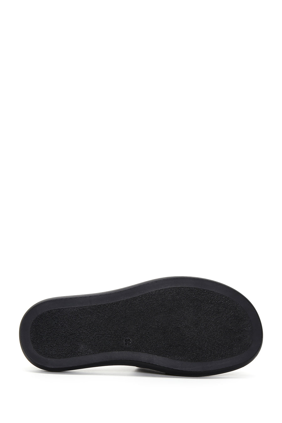 Women's Black Leather Comfort Slippers