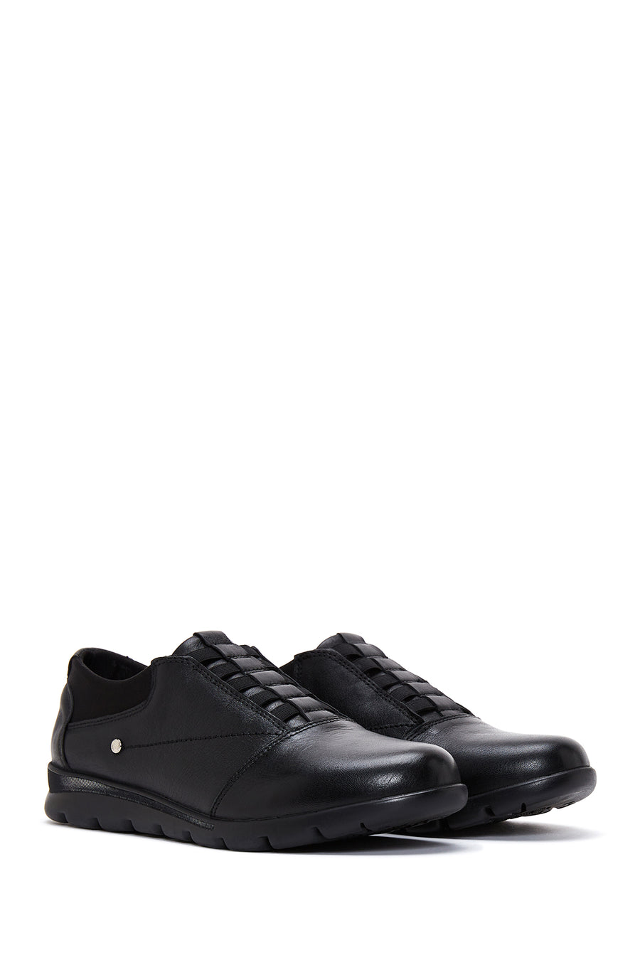 Women's Black Leather Sneaker