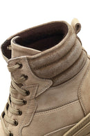 Men's Mink Lace-Up Thick-Soled Leather Boot | Derimod