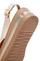 Women's Gold Chunky Sole Metallic Sandals | Derimod