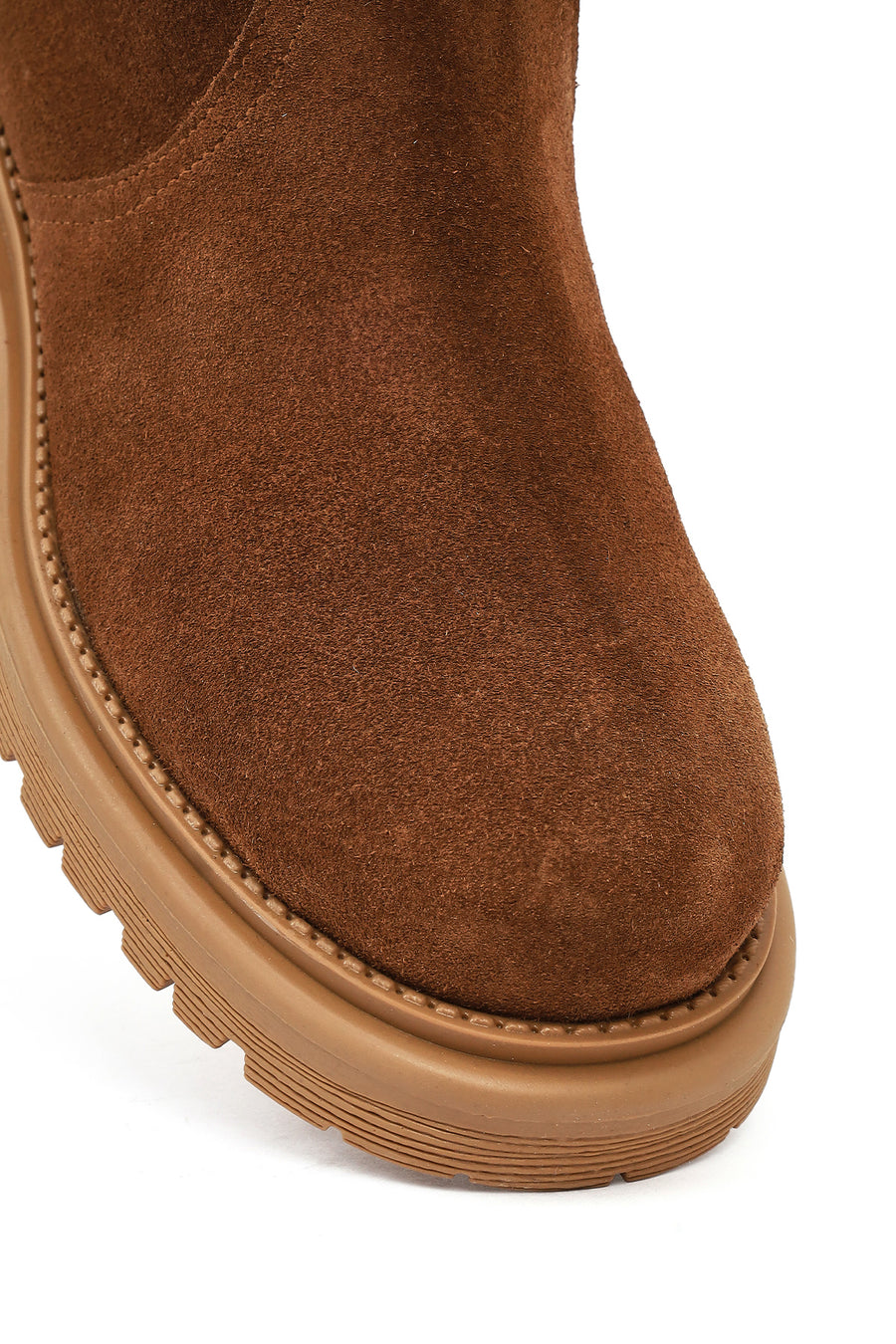 Women's Tan Suede Leather Boots