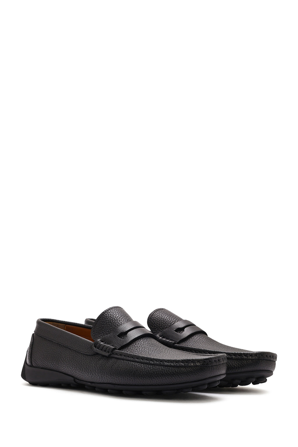 Erkek Siyah Deri Casual Loafer