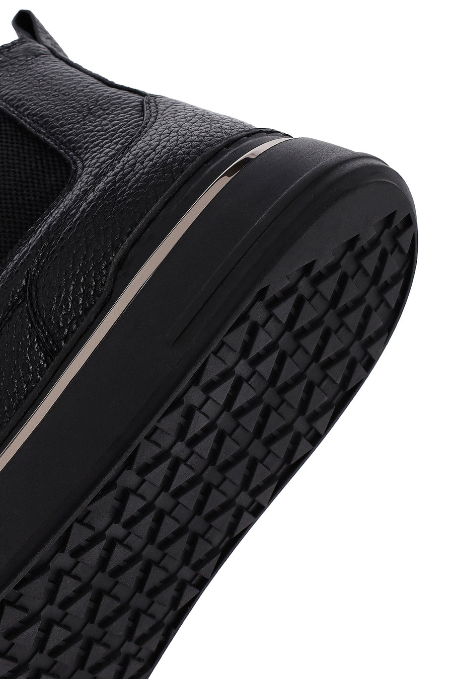 Men's Black Lace-Up Leather Sports Boots