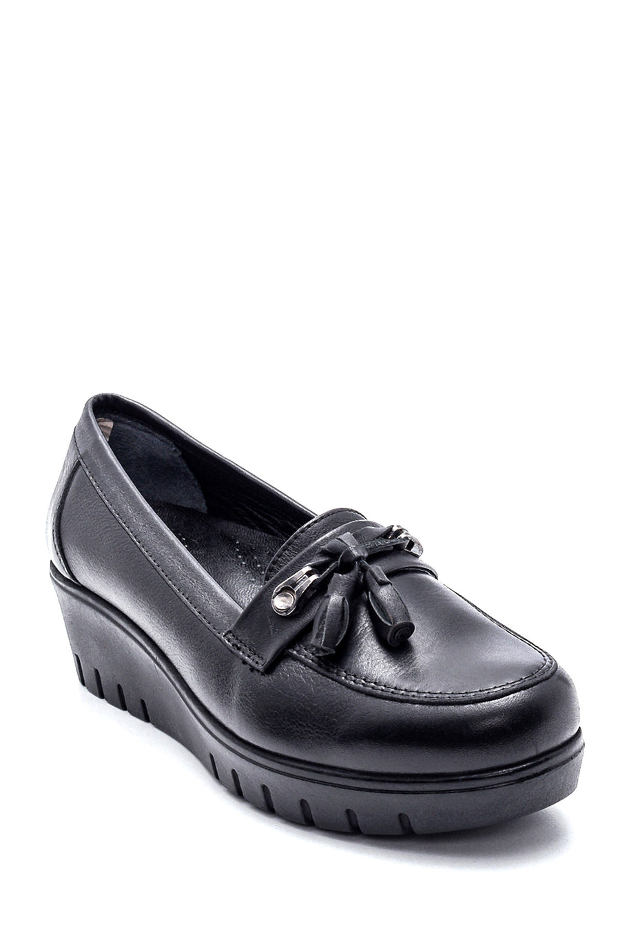 Women's Leather Bow Shoes