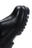 Women's Black Leather Thick Soled Chelsea Boots | Derimod