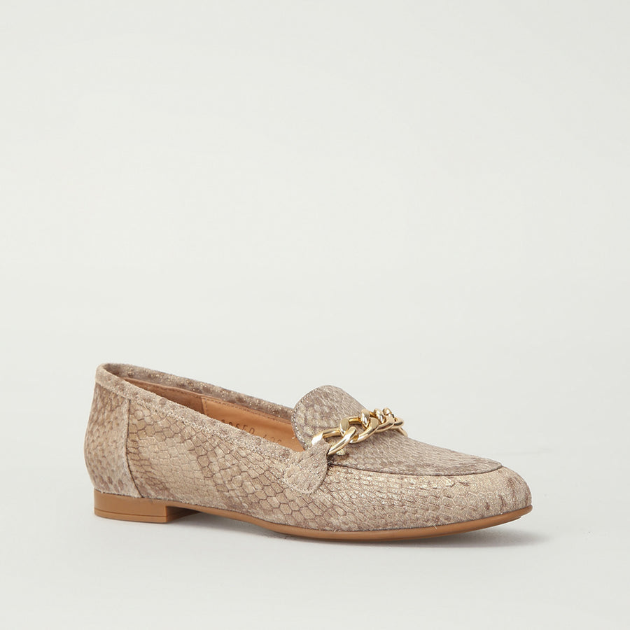 Women's Leather Ballerinas with Chain 18SFD140640 | Derimod