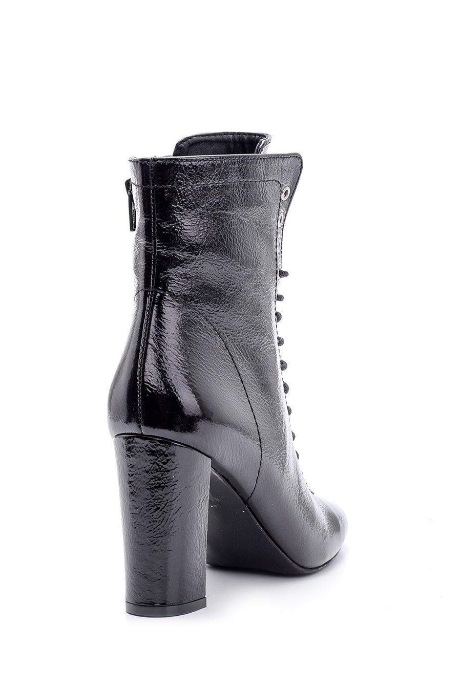 Women's Patent Leather Heeled Boots