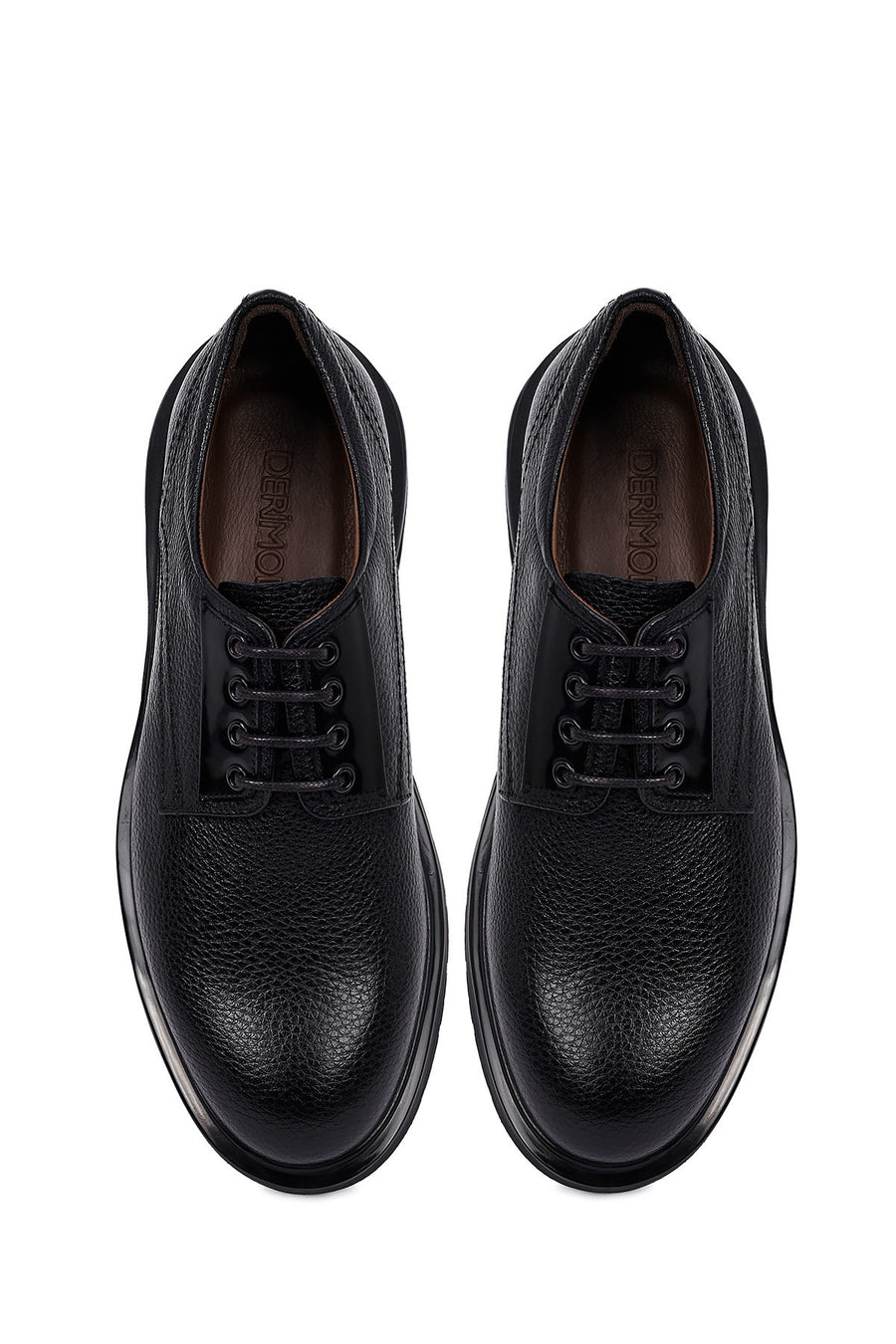 Men's Black Lace Up Leather Casual Shoes
