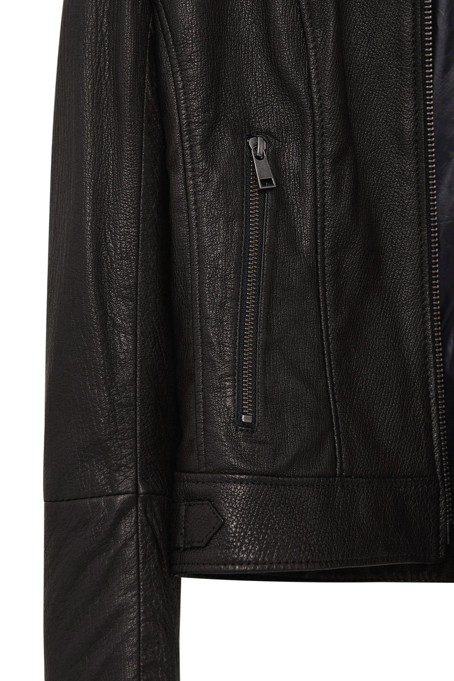 Prima Woman Black Short Leather Jacket