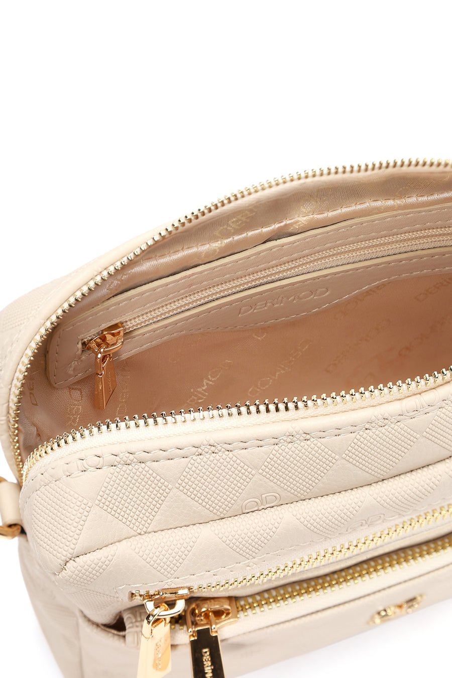 Women's Cream Long Strap Crossbody Bag