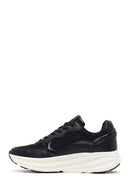 Women's Black Lace-Up Thick Soled Sneaker | Derimod