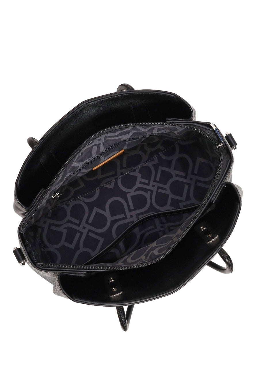 Woman Black Long Strap Printed Shoulder Bag
